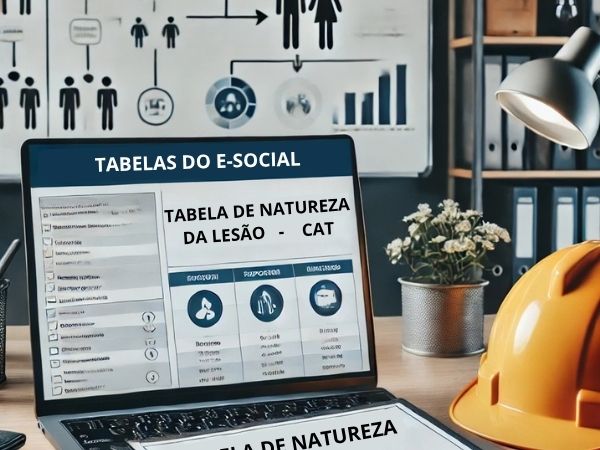 TABELA DE NATUREZA DA LESÃO - CAT
