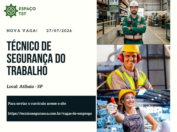 Vaga técnico de segurança do trabalho